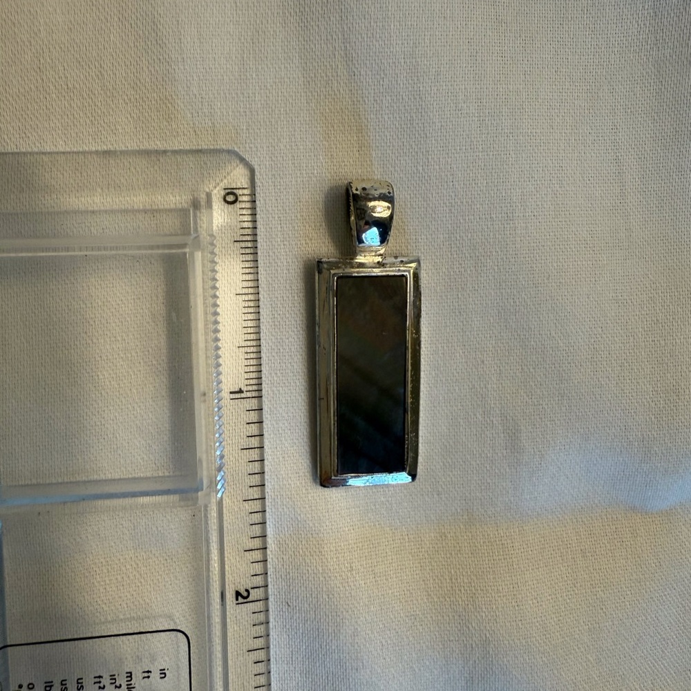 Silver Rectangular Pendant